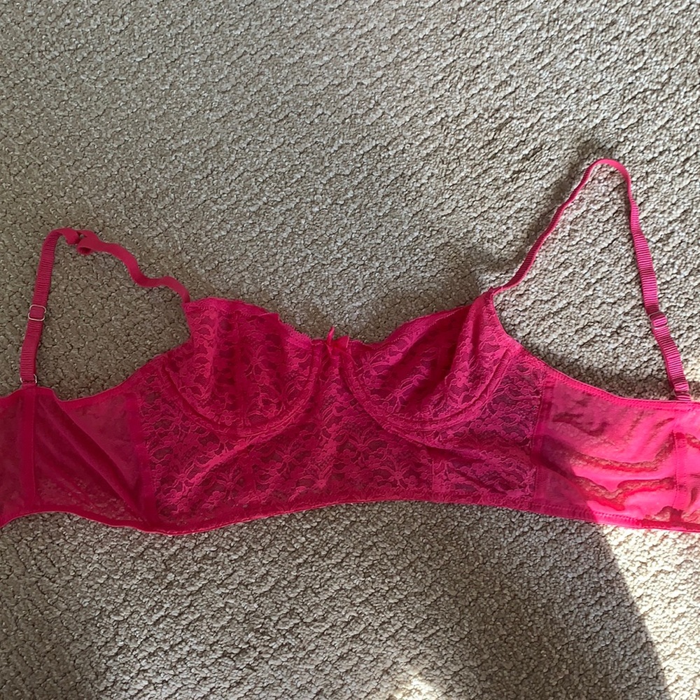 Aerie Pink Lace Bralette - 34B
